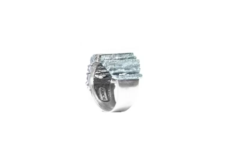 Formentera-blue Junc medium ring