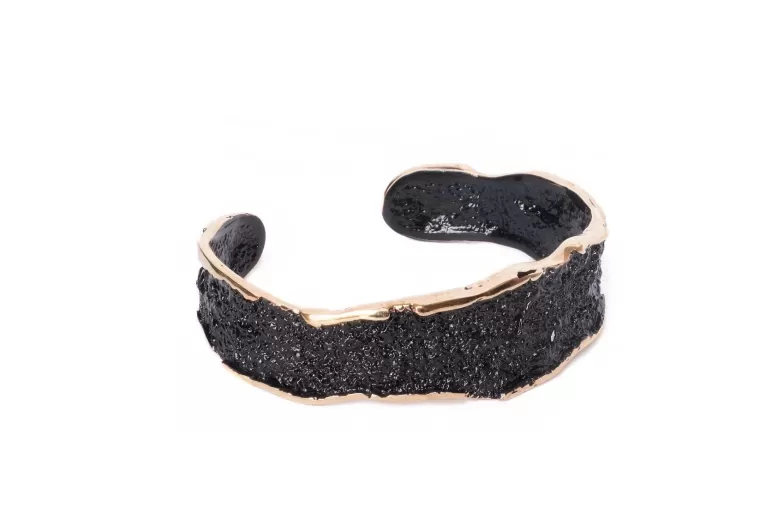Mittlerer GoldenBlack Armreif Intenzza