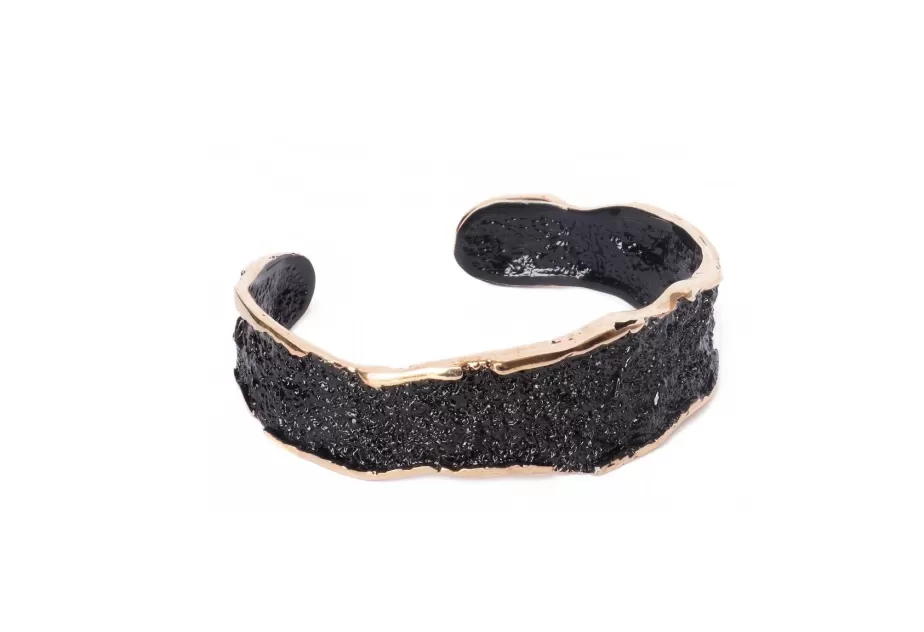 Mittlerer GoldenBlack Armreif Intenzza