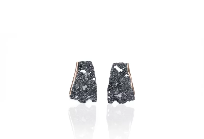 Intenzza GoldenBlack medium earring 