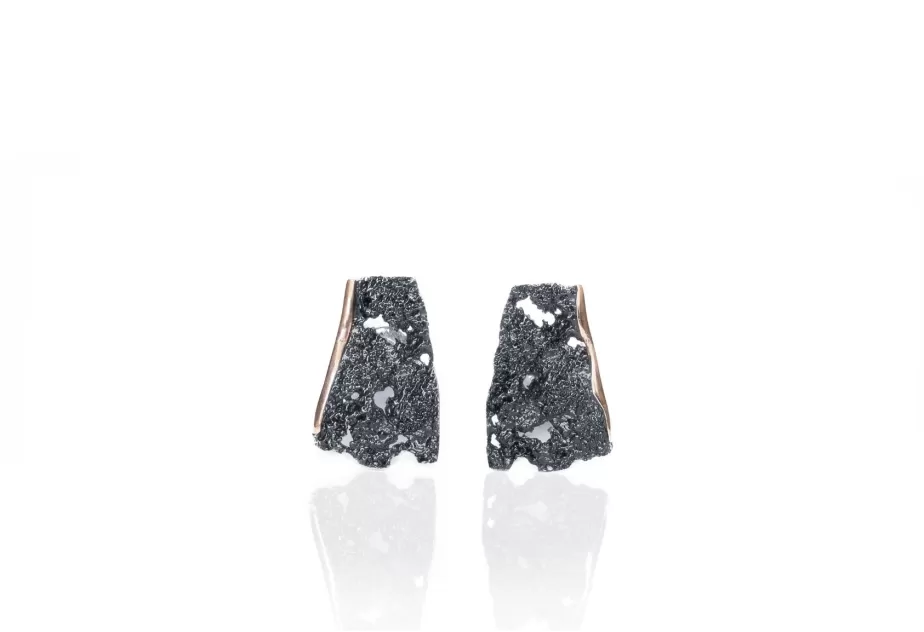 Intenzza GoldenBlack medium earring 