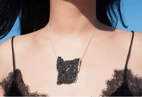 Intenzza GoldenBlack big pendant 2