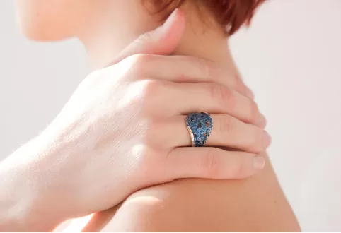 Symphony cobalt blue ring 2