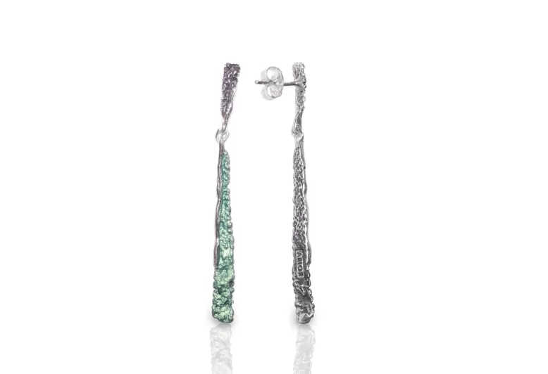 Arracades 2 peces Symphony verd jade