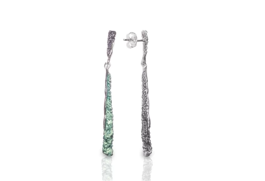 Arracades 2 peces Symphony verd jade