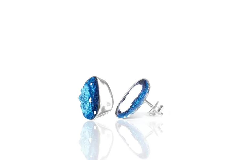 Arracades Gala petites blau electric
