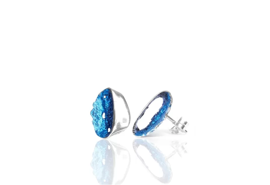 Arracades Gala petites blau electric