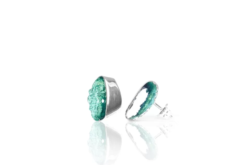 Pendientes Gala verde esmeralda pequeños