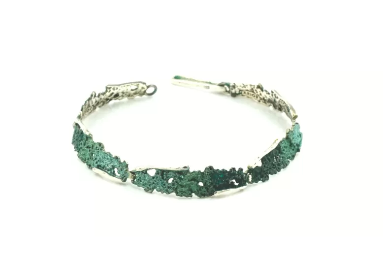 Pulsera Intenzza verde esmeralda con 5 eslabones