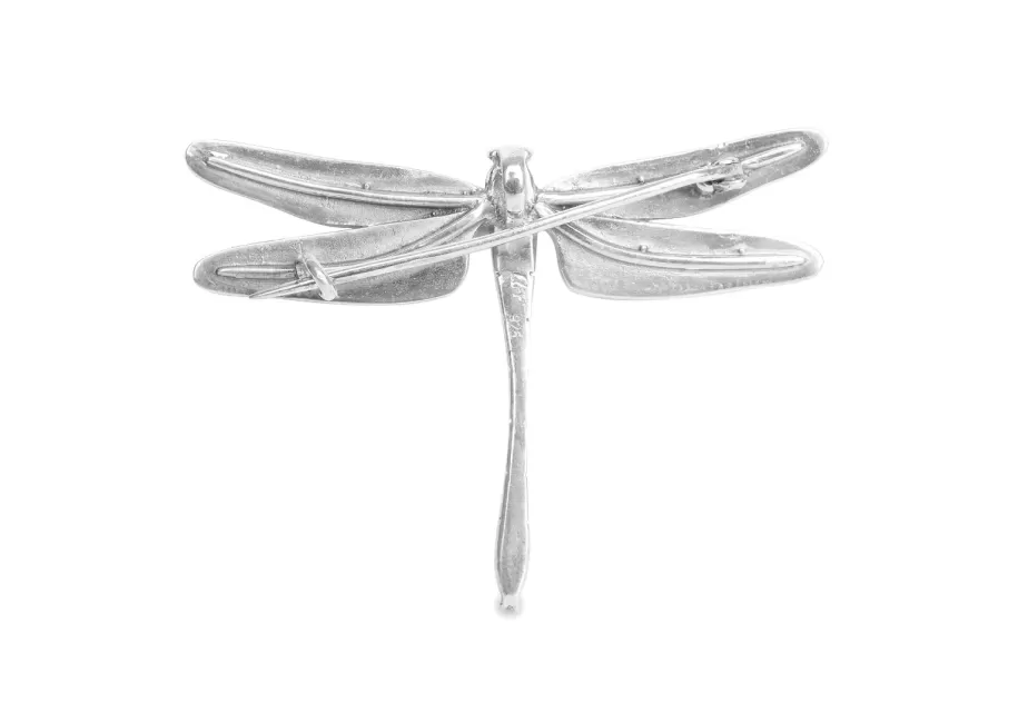 Colorful Black 'Trencadis' Mosaic Dragonfly Pendant