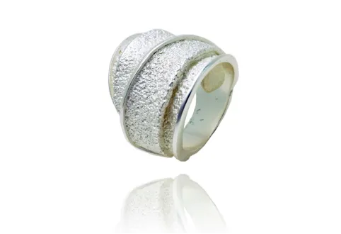 Anillo Troia Grande Plata Mate