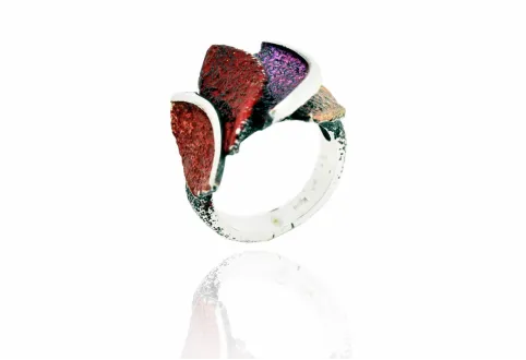 Anillo Smile Grande Rojo